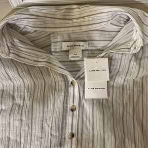 NWT Lightweight popover gauze shirt